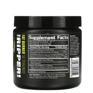JNX Sports The Ripper Fat Burner supplement Razor Lime for burn fat 5.3 oz (150 g) 