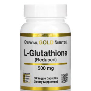 California Gold Nutrition L Glutathione capsules to improve overall body health and immune system health 500 mg 30 Veggie Capsules