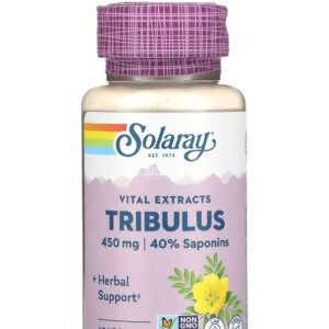 حبوب tribulus من سولاراي مكمل غذائي للدعم بالأعشاب 450 ملجم 60 حبوب نباتية - Solaray Tribulus 450 mg 60 VegCaps