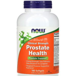 حبوب البروستات من ناو فودز‏ لدعم صحة البروستات 180 حبوب هلامية - NOW Foods Clinical Strength Prostate Health