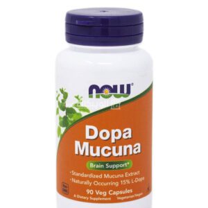 NOW Foods Dopa Mucuna Capsules for support brain health 90 Veg Capsules