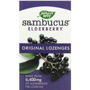 دواء البيلسان الأسود الأصلي لدعم صحة المناعة من ناتشوراز واي 30 قرص استحلاب - Nature's Way Sambucus Elderberry, Original Lozenges, 30 Lozenges