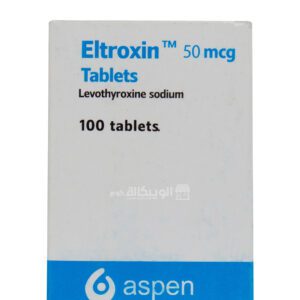 Eltroxin 50mcg tablets for thyroid gland treatment - 100 tablets