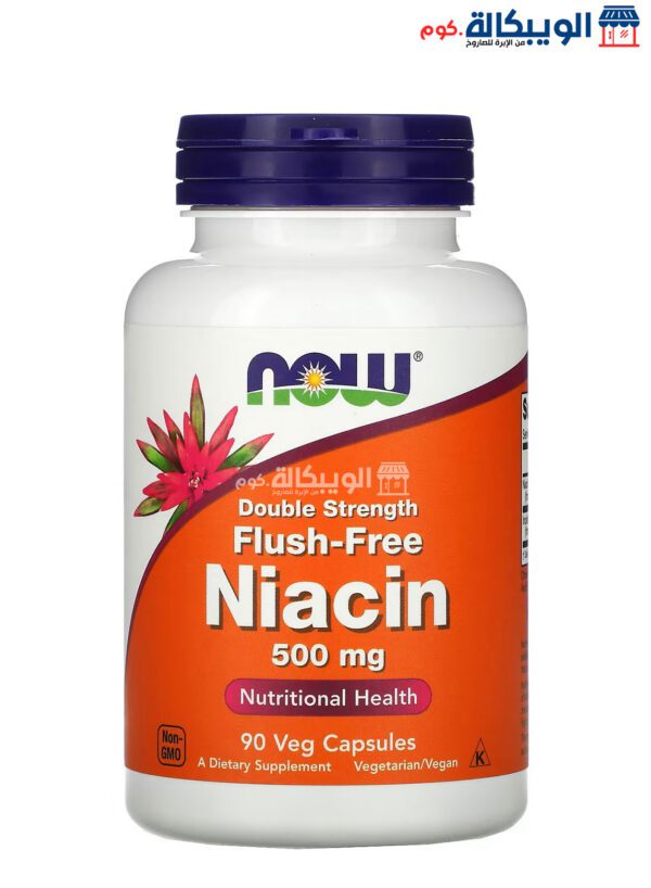 Now Niacin Flush Free Capsules To Improve Overall Body Health 500 Mg 90 Veg Capsules