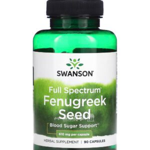 كبسولات الحلبة fenugreek - Swanson Full Spectrum Fenugreek Seed Capsules