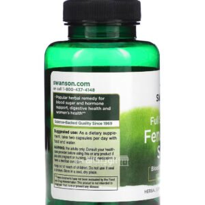 كبسولات الحلبة fenugreek - Swanson Full Spectrum Fenugreek Seed Capsules