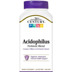21st Century Acidophilus Probiotic Blend Capsules for support Digestive health 150 Capsules