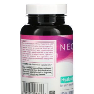 NeoCell Hyaluronic Acid Capsules For skin hydration, eye health, and joint flexibility 50 mg 60 Caps