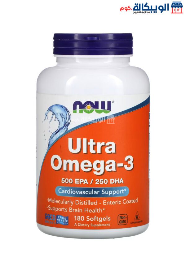 مكمل غذائي اوميجا 3 Now Foods Ultra Omega-3 Capsules