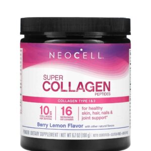NeoCell Collagen powder Peptides Type 1 & 3 To support skin health, nails and hair Berry Lemon 6.7 oz (190 g)