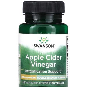 Swanson Apple Cider Vinegar Tablets for get rid of toxins and weight control 200 mg 120 Tablets
