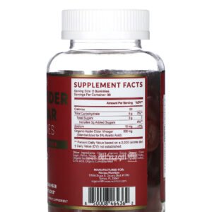 Havasu Nutrition Apple Vinegar Gummies with The Mother Natural Apple for weight loss and support overall health 60 Gummies