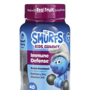 The Smurfs Kids Gummy Immune Defense for children ages 3+ Smurf Berry 40 Gummies