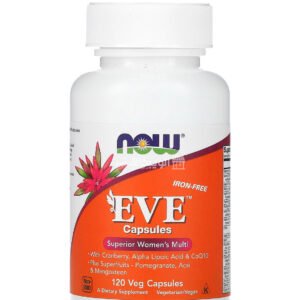 فيتامين Eve من ناو فودز‏ متعدد فيتامينات لتعزيز صخة المرأة 120 كبسولة نباتية - NOW Foods Eve Capsules Superior Women's Multi Iron-Free 120 Veg Capsules