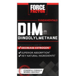 Force Factor DIM Capsules 30 Vegetable Capsules for reduce estrogen and support heart health