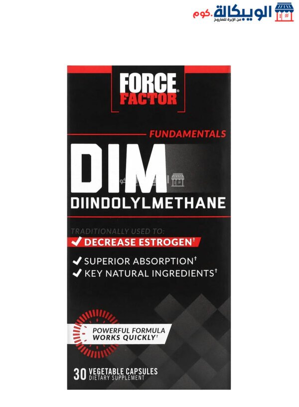 Force Factor Dim Capsules 30 Vegetable Capsules For Reduce Estrogen And Support Heart Health