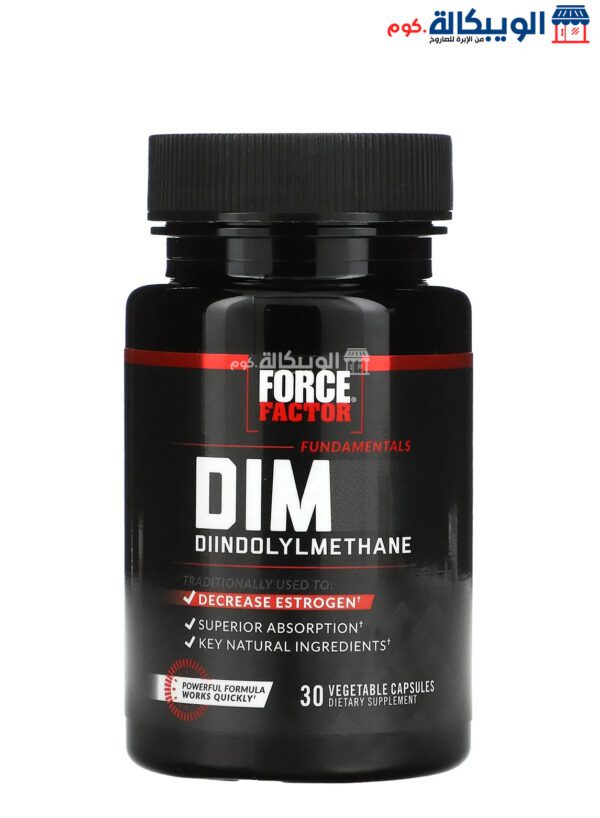 Force Factor Dim Capsules 30 Vegetable Capsules For Reduce Estrogen And Support Heart Health