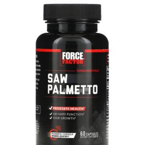 Force Factor Saw Palmetto capsules for improve prostate health 60 Capsules