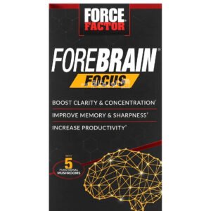 Force Factor Forebrain Focus capsules for enhance brain function 60 Vegetable Capsules