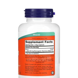 NOW Foods Boron 3 mg supplement