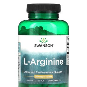 سوانسون كبسولات ل ارجينين 500 مجم 200 كبسولة Swanson L-Arginine 500 mg