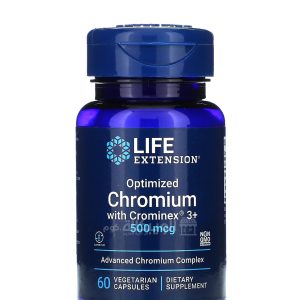 لايف اكستنشن كبسول كروميوم مع Crominex 3+ 500 ميكروجرام 60 كبسولة نباتية Life Extension Optimized Chromium with Crominex 3+ 500 mcg