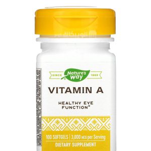 ناتشرز واي فيتامين أ 3000 ميكروجرام 100 كبسولة هلامية Nature's Way Vitamin A 3,000 mcg