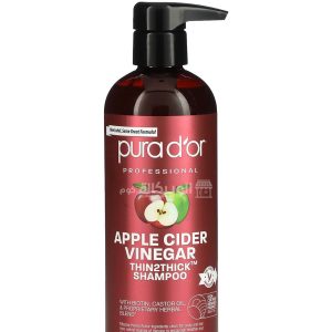 بورا دور شامبو خل التفاح مكثف للشعر (473 مل) Pura D'or Apple Cider Vinegar Thin2Thick Shampoo