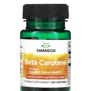 سوانسون حبوب البيتا كاروتين لصحه ونضارة البشرة 10000 وحدة دولية 100 كبسولة هلامية Swanson Beta Carotene 10,000 IU (3,000 mcg RAE)