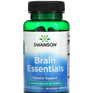 سوانسون حبوب essential لصحه الدماغ 60 كبسولة نباتية Swanson Brain Essentials