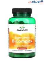 سوانسون سوبر فيتامين بي كومبلكس مع فيتامين سى للإجهاد 100 كبسولة Swanson Super Stress B-Complex with Vitamin C