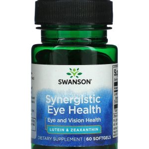 سوانسون فيتامين للعين مع زياكسانثين لصحة العين والرؤية 60 كبسولة هلامية Swanson Synergistic Eye Health Eye and Vision