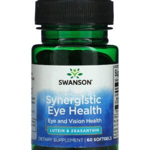 سوانسون فيتامين للعين مع زياكسانثين لصحة العين والرؤية 60 كبسولة هلامية Swanson Synergistic Eye Health Eye and Vision