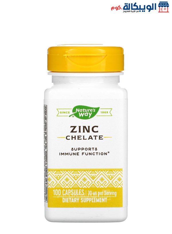 Nature'S Way Zinc Chelate Tablets 30 Mg 100 Capsules