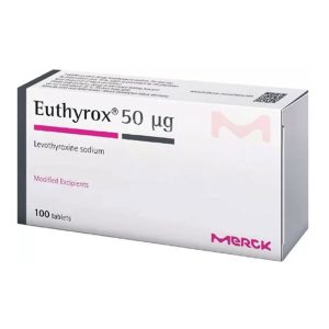 Euthyrox 50 mcg tablets to treat hypothyroidism 100 tablets