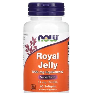 NOW Royal Jelly 1000 capsules for Public Health 60 Softgels