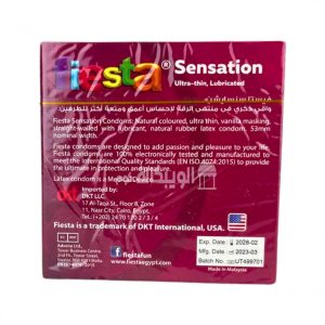 Fiesta Sensation Condoms Ultra Thin For Men For Enhancing Pleasure And Excitement
