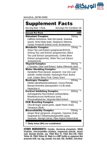 Animal Cuts Pills 21 Servings Animal Cuts Ingredients