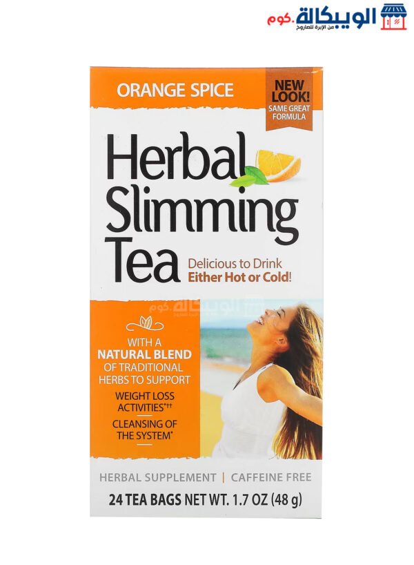 21St Century Herbal Slimming Tea Orange Spice, Caffeine Free, 24 Tea Bags - Image 1