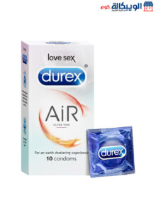 كاندوم ديوركس رفيع للغاية لزيادة الحساسية والسعادة الزوجية - Durex Air Ultra Thin Condom, 10 Pieces كاندوم ديوركس