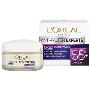 كريم لوريال الليلي للتجاعيد - loreal night cream anti-wrinkle expert 55+, 50 ml