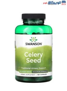 كبسولات بذور الكرفس لدعم صحة المسالك البولية 180 كبسولة Swanson Celery Seed كبسولات بذور الكرفس لدعم صحة المسالك البولية