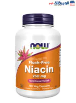 NOW Foods Flush Free Niacin Capsules for support overall health 250 mg 180 Veg Capsules