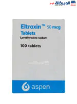 Eltroxin 50mcg tablets for thyroid gland treatment - 100 tablets