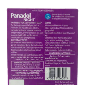 Panadol night pain relief for a good night sleep